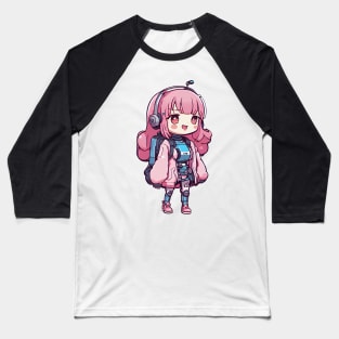 Cute bubblegum robot girl Baseball T-Shirt